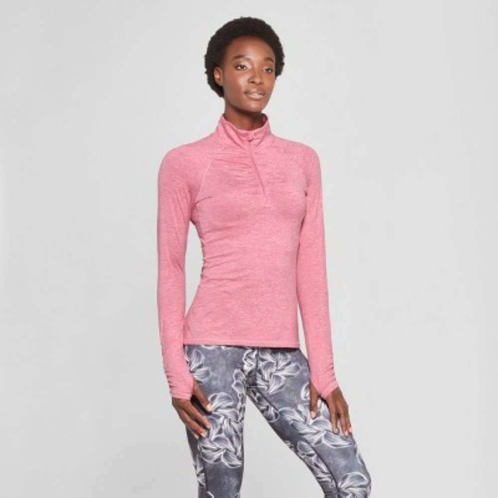 C9 Champion 1/4 Zip Terracotta Pink Heather
